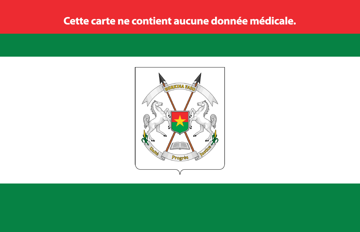 Carte NFC Santé - Verso